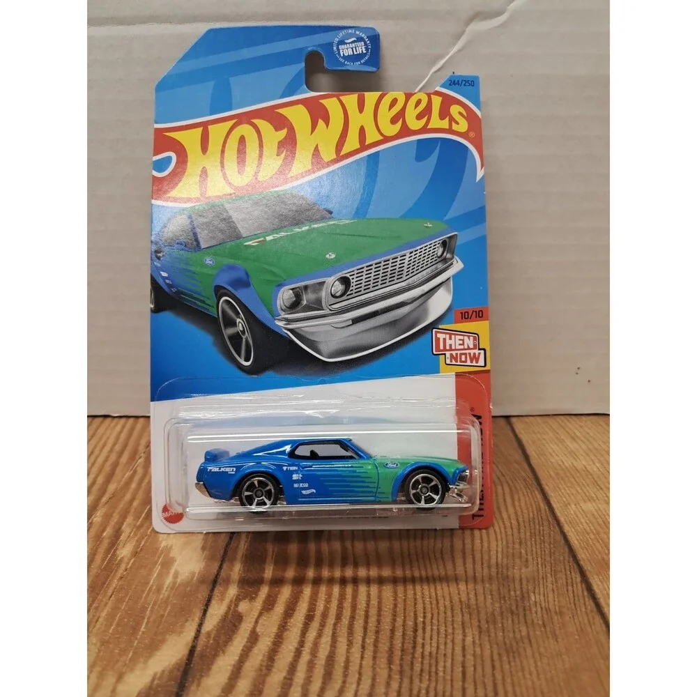 '69 Ford Mustang Boss 302 FALKEN Blue Hot Wheels Then And Now 2023 #244 NIP